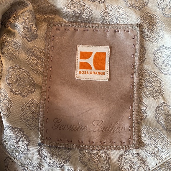 Boss Orange Leather Military Jacket - Picture 2 of 4